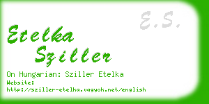 etelka sziller business card